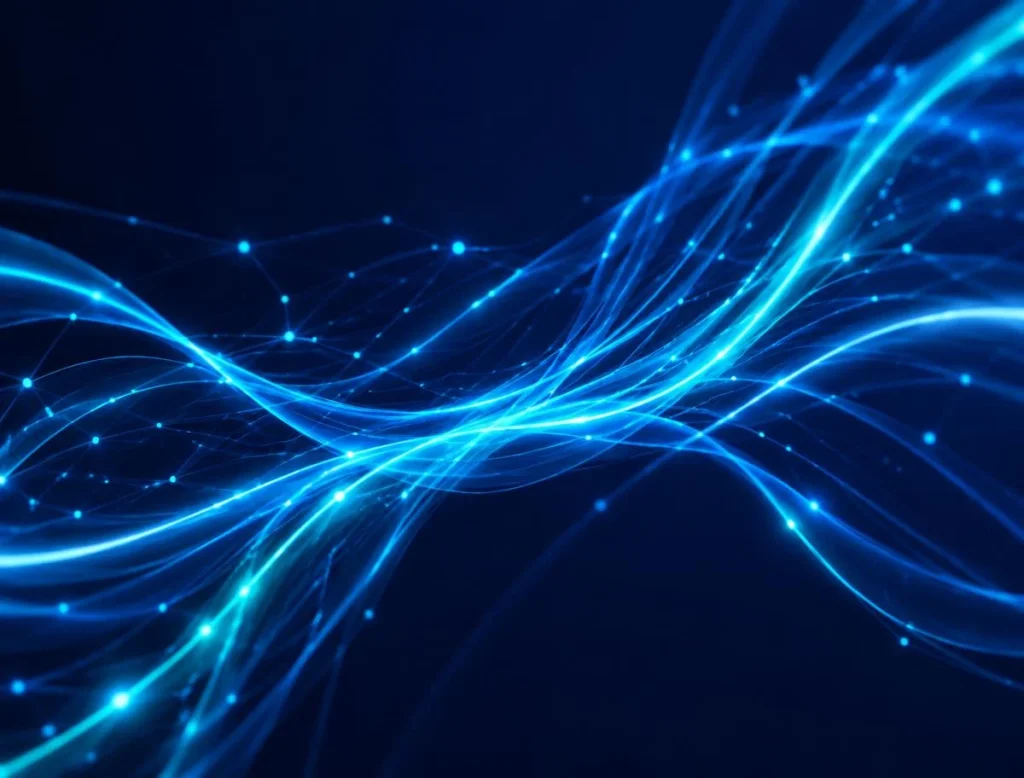 Abstract blue data streams